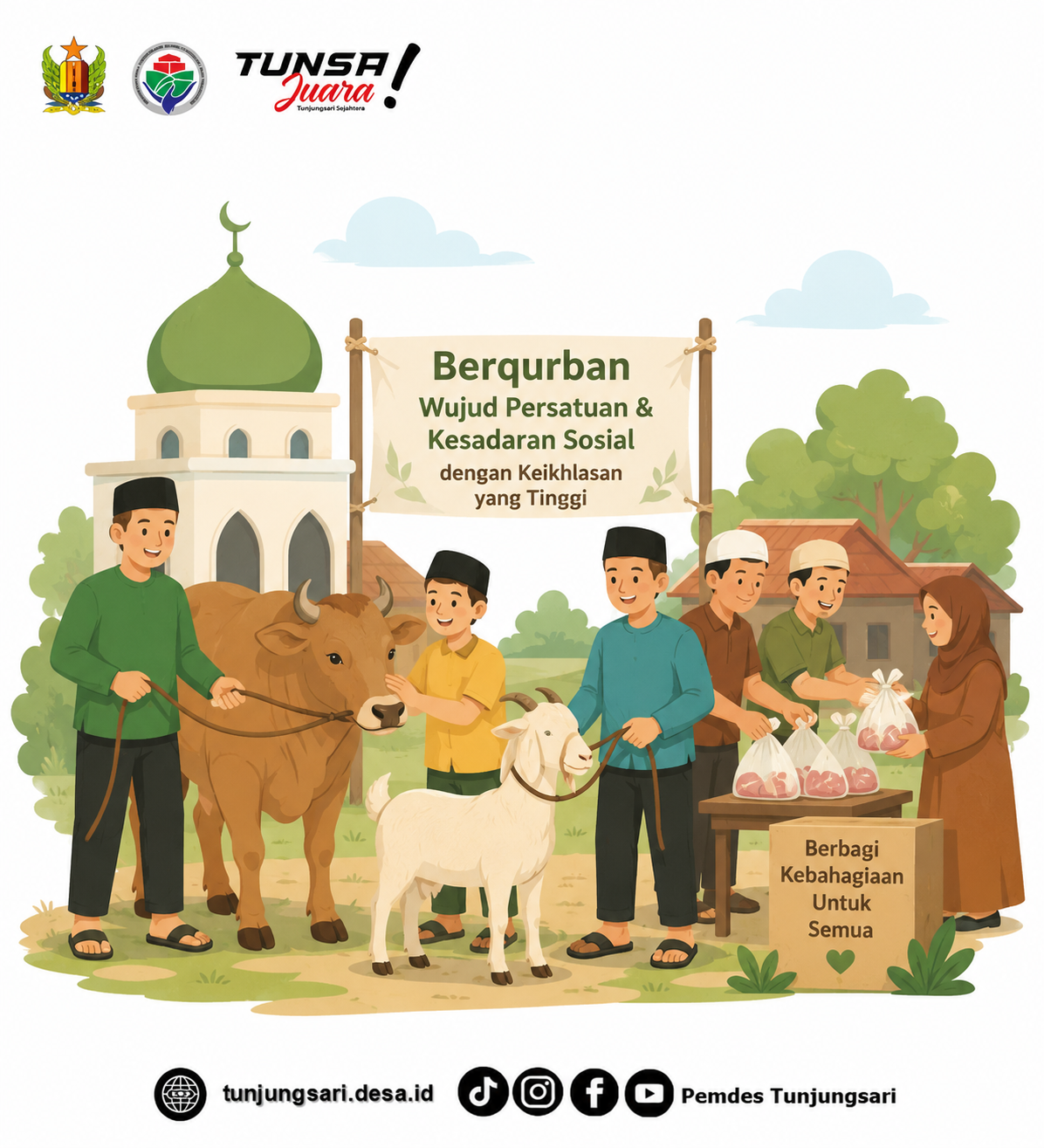 Semangat Berqurban, Wujud Persatuan dan Kepedulian Sosial di Desa Tunjungsari